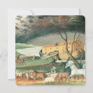 Noachs Ark door Edward Hicks, Vintage Folk Art