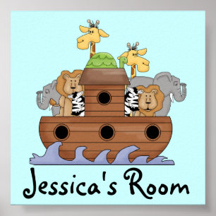 Noach's Ark Kinderkamer Naam Print