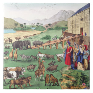 Noachs ark met dieren tegeltje