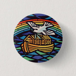 Noach's ark met Heilige Geest Ronde Button 3,2 Cm