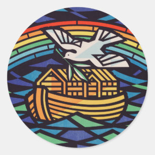 Noachs ark met Heilige Geest Ronde Sticker