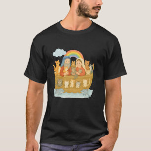 Noachs ark met katten van religieuze christelijke t-shirt