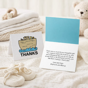 Noach's Ark Schattige Christelijke Baby Shower Bedankkaart