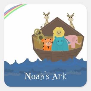 Noach's ark vierkante sticker
