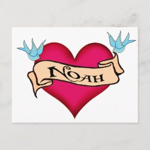 Noah - Aangepast Tattoo T-shirts en cadeautjes Briefkaart
