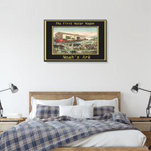 Noah Ark Genesis 6 dieren wachten Canvas Afdruk