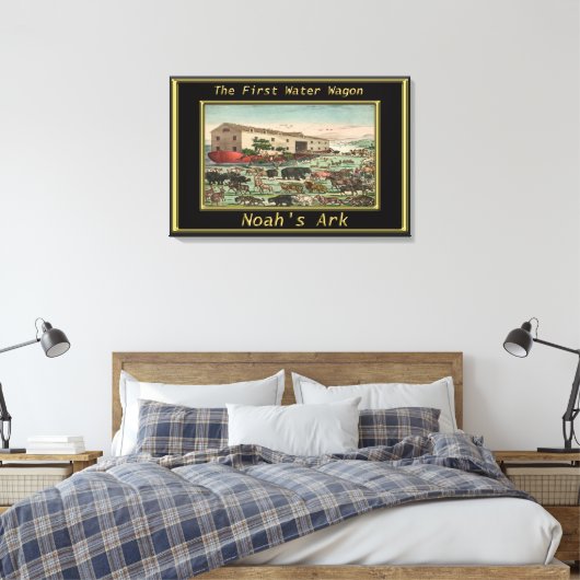 Noah Ark Genesis 6 dieren wachten Canvas Afdruk (Insitu (Slaapkamer))