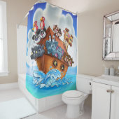 Noah Ark rideau de douche caricaturale (En situation)