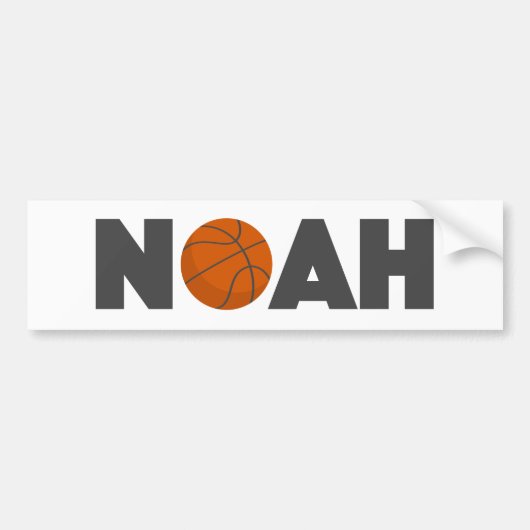 Noah Basketball Bumpersticker (Voorkant)