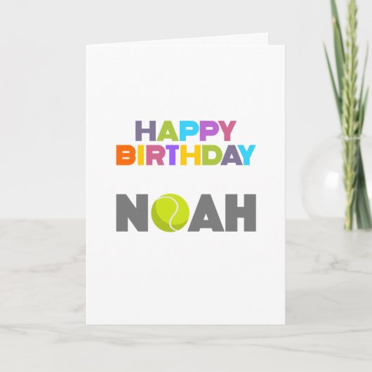Noah Birthday - Dank je wel Bedankkaart (Voorkant)