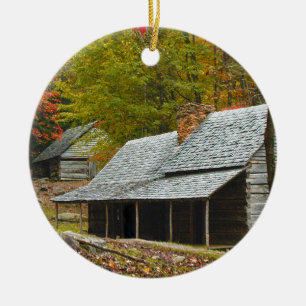Noah "Bud" Ogle Cabin in the Smokies Keramisch Ornament