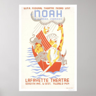 Noah & de Ark 1938 WPA Poster