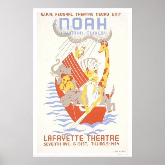 Noah & de Ark 1938 WPA Poster (Voorkant)