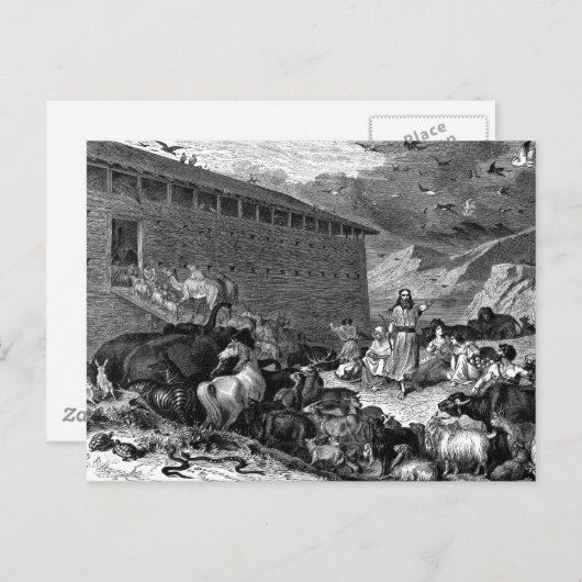 Noah en Ark Briefkaart (Voorkant / Achterkant)