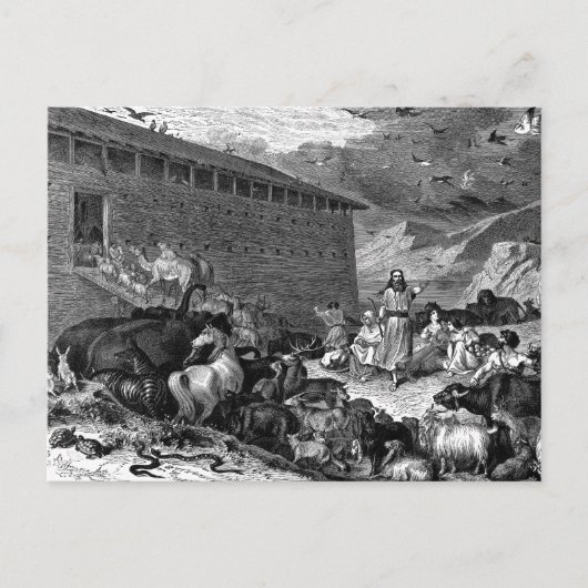 Noah en Ark Briefkaart (Voorkant)