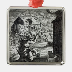 Noah entreth the Ark Metalen Ornament