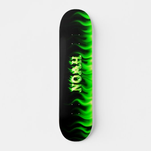 Noah green flame skateboard (Voorkant)