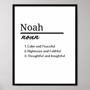 Noah, jongen gepersonaliseerde naam definitie poster
