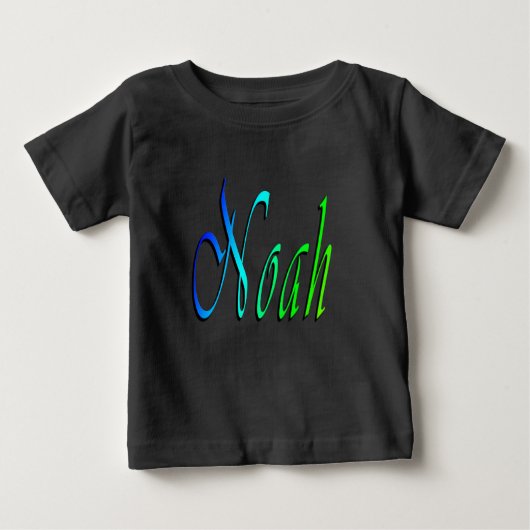 Noah, Naam, Logo, Baby's zwart T-shirt (Voorkant)