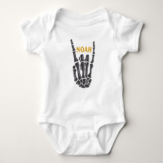 Noah Name Custom Toddler Rock n Roll Metal Punk Romper (Voorkant)