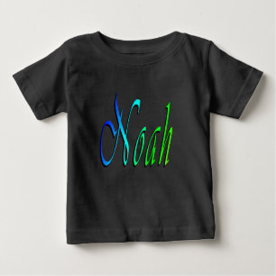 Noah, Nom, Logo, T-shirt noir pour bébé