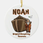 Noah Originele Samenzweringstheoreticus Christelij Keramisch Ornament (Voorkant)