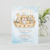 Noah’s Ark 2nd Birthday Invitation Boy (Debout devant)