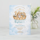 Noah’s Ark Baptism Invitation Boy (Debout devant)