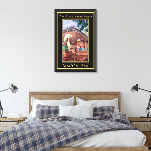 Noah`s Ark Bouw Het Schip Genesis 6 Canvas Afdruk (Insitu (Slaapkamer))