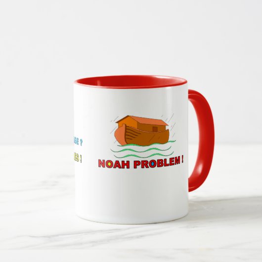 Noah s'inquiète Mug (Devant droit)