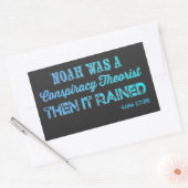 Noah was een complottheater rechthoekige sticker (Envelop)