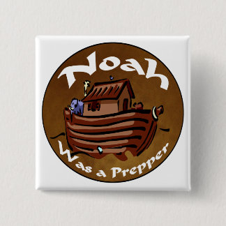Noah was prepper vierkante button 5,1 cm