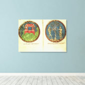 Noah's Ark, Adam en Eva Canvas Afdruk (Insitu (Houten vloer))