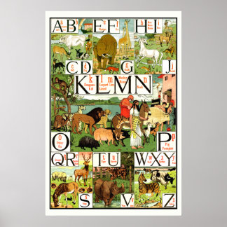 Noahs ark Alphabet ABC-Posters voor klaslokalen Poster