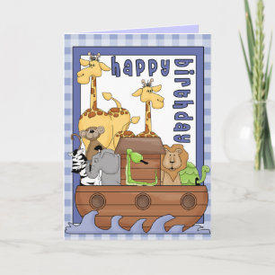 Noah's Ark Animals Garçon Bonne carte d'anniversai