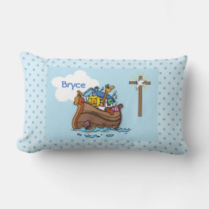  Noah's Ark Baby Baptism, Boy Blue Kussen