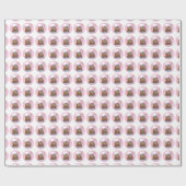 Noah's Ark Baby Baptisme, Girl Pink Cadeaupapier (Vlak)