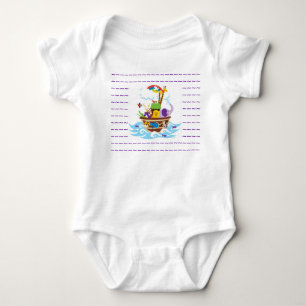 Noah's Ark Baby Creeper, White Romper