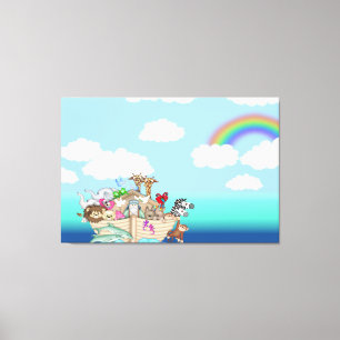 Noah's Ark Baby kwekerij Art Wall Canvas