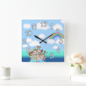 Noahs Ark Baby Nursery Horloge murale (Maison)