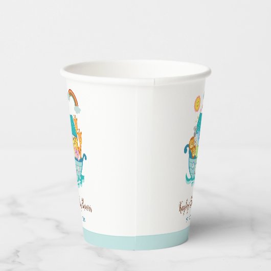 Noahs Ark Baby shower Doop 1e Verjaardag Papieren Bekers (Rechts)