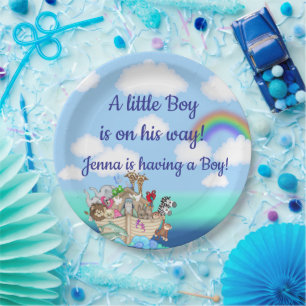 Noah's Ark Baby shower Favoriet Papieren Bordje