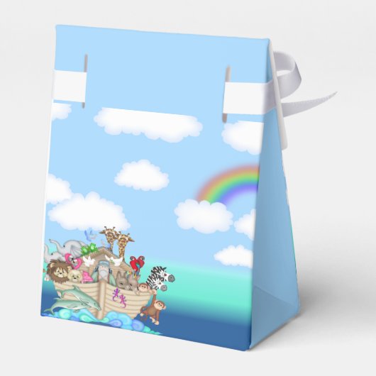 Noahs Ark Baby shower gunstbox Bedankdoosjes (Achterkant)