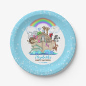 Noah's Ark Baby shower Paper Borden Papieren Bordje (Voorkant)