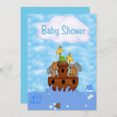 Noah's Ark Baby shower Uitnodiging (Voorkant / Achterkant)