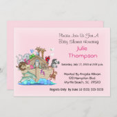 Noah's Ark Baby shower Uitnodiging (Voorkant / Achterkant)