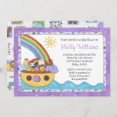 Noahs Ark Baby shower Uitnodiging (Voorkant / Achterkant)