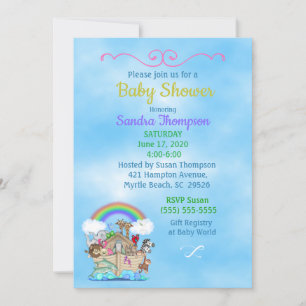 Noah's Ark Baby shower Uitnodiging