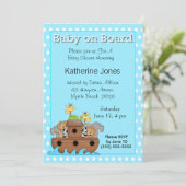 Noah's Ark Baby shower Uitnodiging (Staand voorkant)
