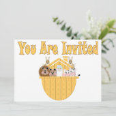 Noah's Ark Baby shower Uitnodiging (Staand voorkant)